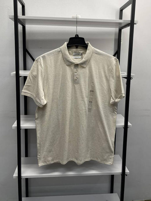 Calvin Klein/CK 男士夏季新款纯色翻领棉混纺透气短袖POLO衫 商品图0