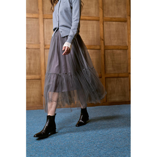 Heydress网纱半身裙女春秋浪漫度假轻盈飘逸层次感宽松A字裙子 商品图0
