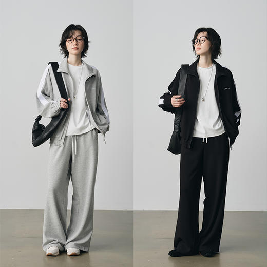 UMILAB【彼岸】松弛活力 优可丝人棉混纺藏肉休闲卫衣裤套装E201W 商品图0