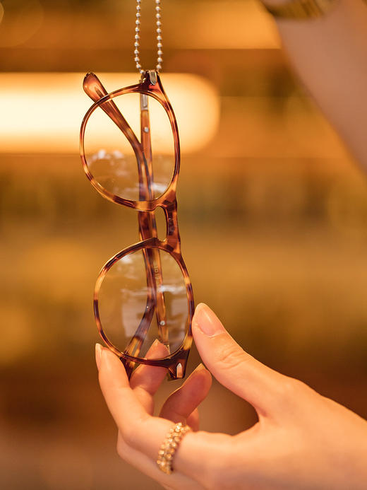 马登女装玳瑁色超轻细框Boston眼镜圆形蝌蚪同款近视平光镜架男潮 商品图0