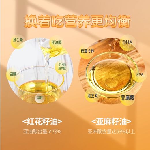 新疆红花籽油400ml+亚麻籽油400ml体验装【绿洲果实籽油体验装】 商品图3