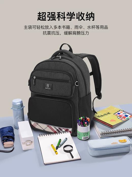 开学装备elandkids衣恋童装书包小学生男女童1-3年级复古学院风双肩包书包 商品图3
