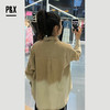 P&X设计师女装春秋款复古休闲翻领牛仔短款衬衫 824105785B 卡其 商品缩略图2