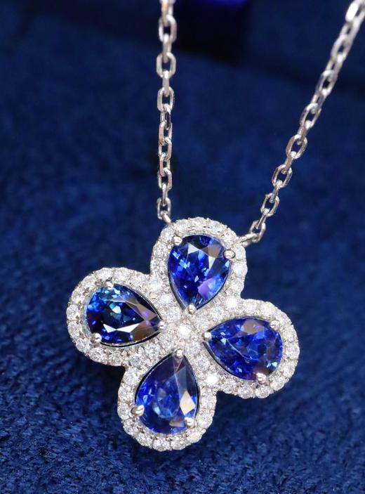 1.35ct 蓝宝石项链 商品图3