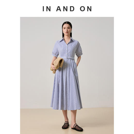 54567 INADNON 南法假日 色织条纹两穿式连衣裙 商品图2