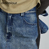 oldcolour秋季新款休闲拼接结构复古风牛仔半身裙女P330603A1 商品缩略图2