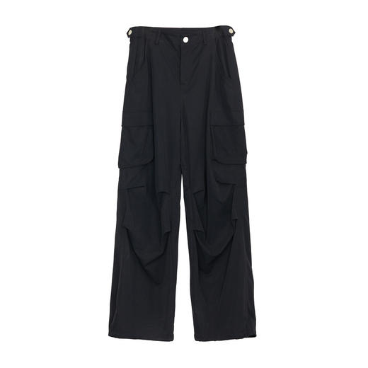 谜底休闲裤长裤女士2024秋季新品工装风百搭帅气直筒裤243MK0976 商品图4