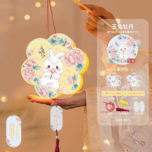 【中秋灯笼手工diy材料包】十二月令生肖龙年花灯 儿童幼儿园挂饰 卡通生肖图案  商品图8