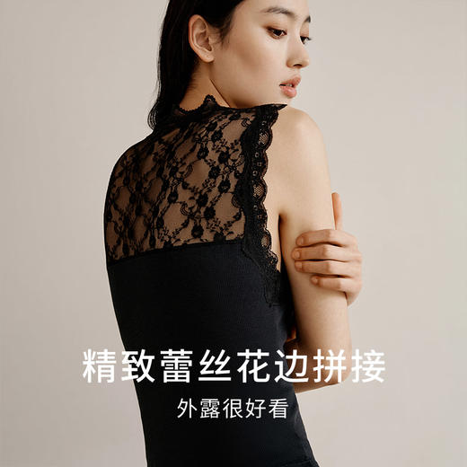 【免穿文胸】桑蚕丝罗纹bra-in打底背心女带胸垫舒适内搭打底金三塔  NZFEC728 商品图1