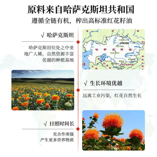 新疆绿洲果实有机红花籽油5L  一级籽油 商品图3