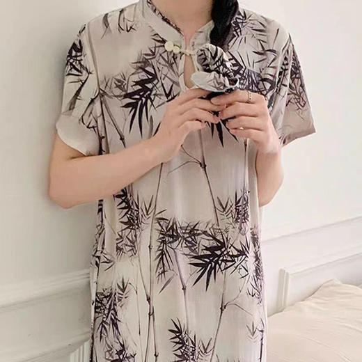 新中式棉绸旗袍裙 ，轻薄凉爽，出再多汗都不沾身，90-150斤都能穿【G】 商品图8