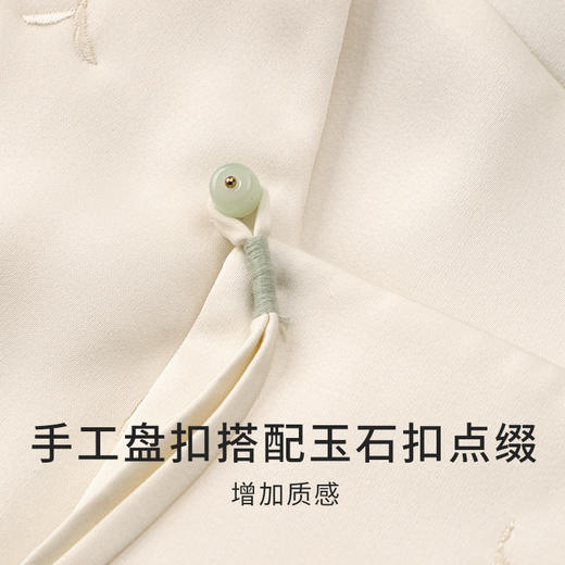 金三塔桑蚕丝羊毛新中式保暖背心女秋冬新品优雅可外穿棉袄马甲女（限价） NSFEC730 商品图2