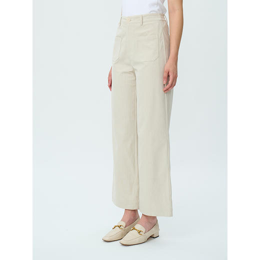 【周四精选福利】HeyDress复古灯芯绒休闲裤高腰宽松直筒裤双前兜设计感裤子 商品图2