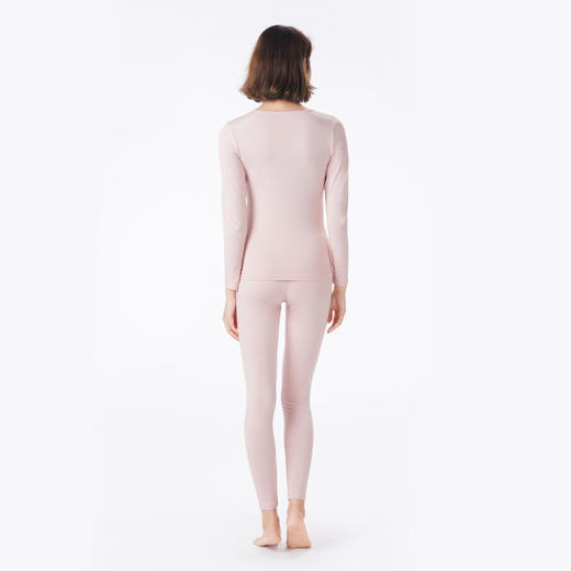 都市丽人保暖衣轻暖套装棉拉架薄女士保暖衣棉质套装LWT9A4 商品图3