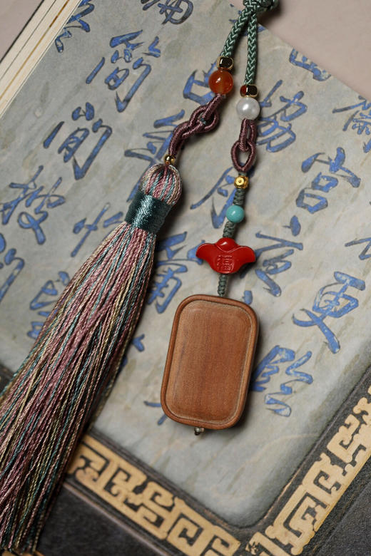 【青山特惠】老山檀嵌螺钿【喜乐】挂件 车挂 包挂 s26 商品图4