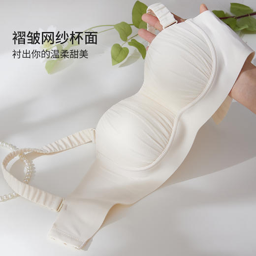 雅黛丽内衣女聚拢小胸无痕薄款抹胸无钢圈收副乳防下垂美背文胸罩 商品图4
