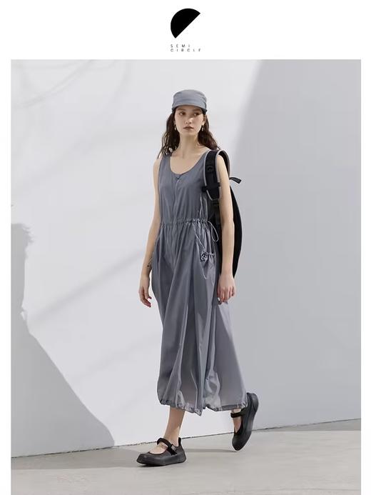 半圆/D24201127/无领背心式轻运动连衣裙 商品图0