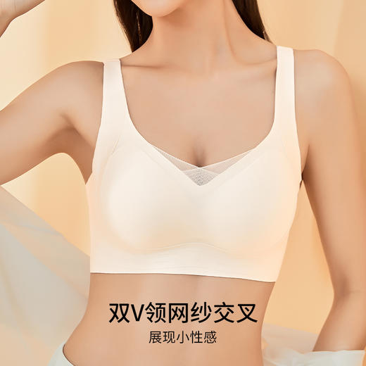 雅黛丽内衣女无痕聚拢上托显大文胸无钢圈收副乳防下垂美背胸罩女 商品图2