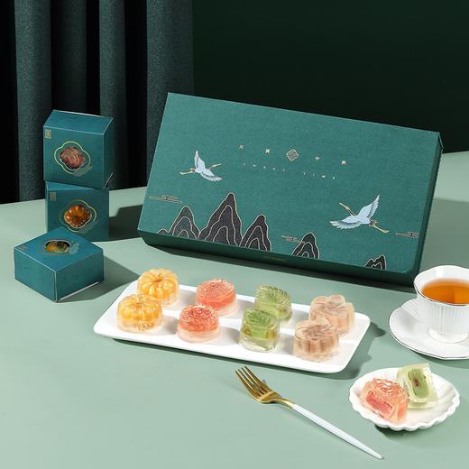 已售罄【悠享时金秋宝月水晶月饼】月饼礼盒装440g独立包装 中秋节送礼品 商品图0