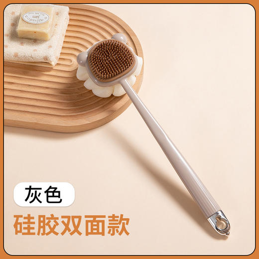 【双面清洁❗️解锁沐浴新方式】长柄搓澡刷双面软毛硅胶洗澡刷，双面清洁更彻底去污，身体清洁浴刷擦背搓背神器刷子QQ 商品图9