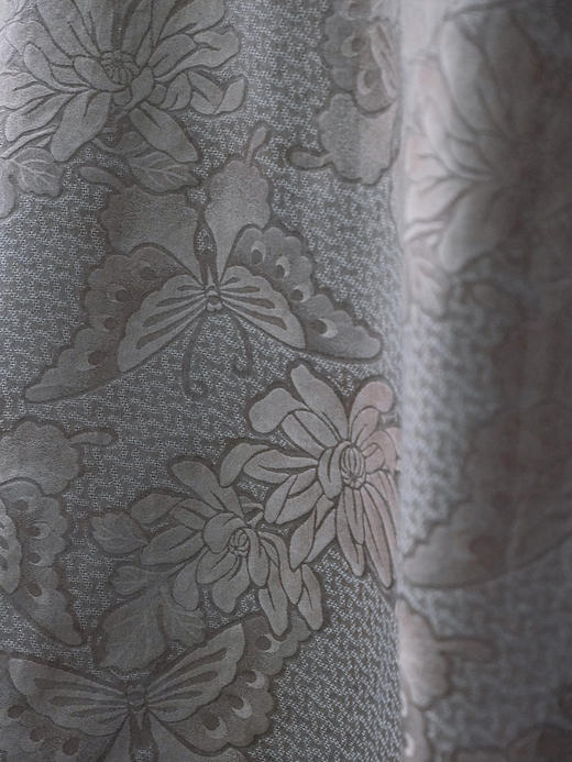 盛唐婧 |真丝提花罗芍药花开外套上衣-紫色 商品图2