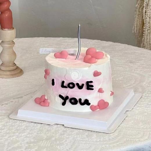 6英寸浪漫七夕情人节动物奶油蛋糕 商品图1