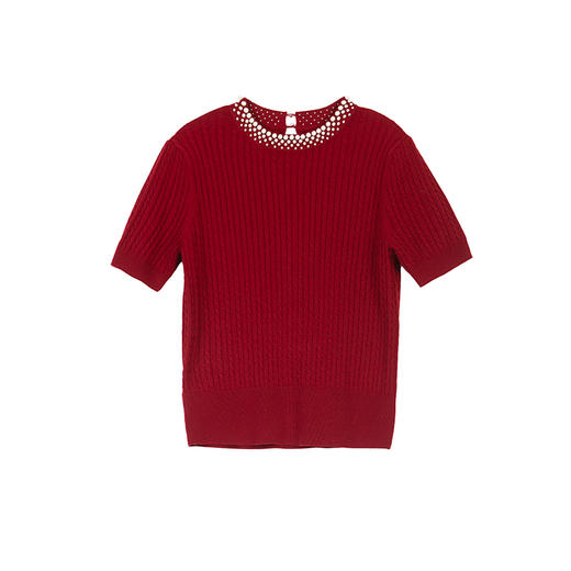 SNE3BD174诗梦女装珍珠装饰领针织衫 商品图4