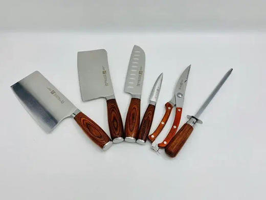 原价400+ 德国双立人（ZWILLING）红桃木七件套刀具 厨房高端刀具套装 商品图2