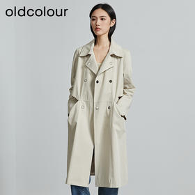 oldcolour秋季新款高级流行气质宽松长款百搭风衣外套女P340404A1