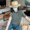 【59元清仓】条纹T 宽松版薄款夏季冰丝圆领条纹T恤短袖亲肤 棉条纹T 商品缩略图3
