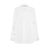 HeyDress立体绣花衬衫女白色缎面设计感通勤优雅气质宽松百搭上衣 商品缩略图4