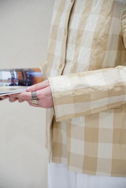 (5折) apuntob 直筒剪裁格纹西装外套 商品图6