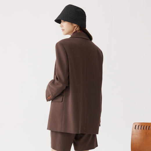 谜底宽松西装外套女2024秋季新品复古通勤风单排扣西服243GW0997 商品图2