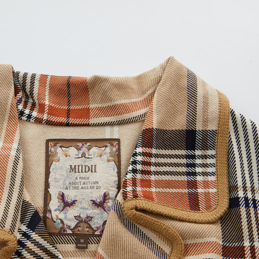 谜底格子长款风衣女士2024秋新品复古风时髦大口袋外套243ME1130 商品图3