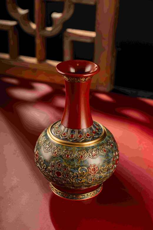 铜彩掐丝花瓶（8寸） 商品图7