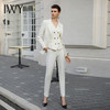 IWY/秋款气质白色西装套装马甲三件套气质干练法式轻奢职业套装CPM1949 商品缩略图3