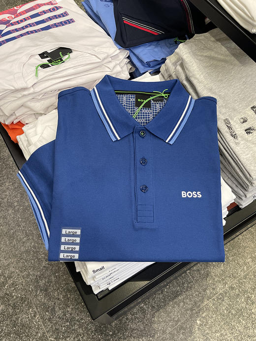 HUGO BOSS/胡戈波士 男士夏季绿标撞色速干刺绣标运动短袖POLO衫 商品图0