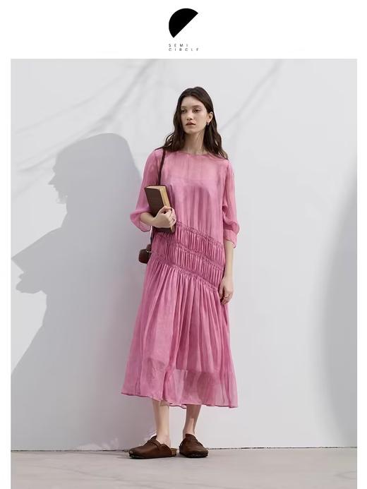 半圆/D24201068/宽松绝美桑蚕丝连衣裙 商品图0