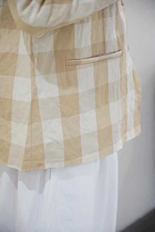 (5折) apuntob 直筒剪裁格纹西装外套 商品图7