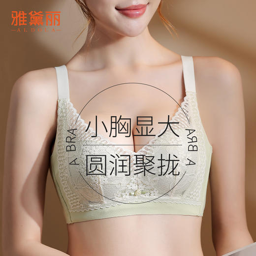 雅黛丽内衣女小胸聚拢显大性感蕾丝文胸无钢圈收副乳防下垂女胸罩 商品图0
