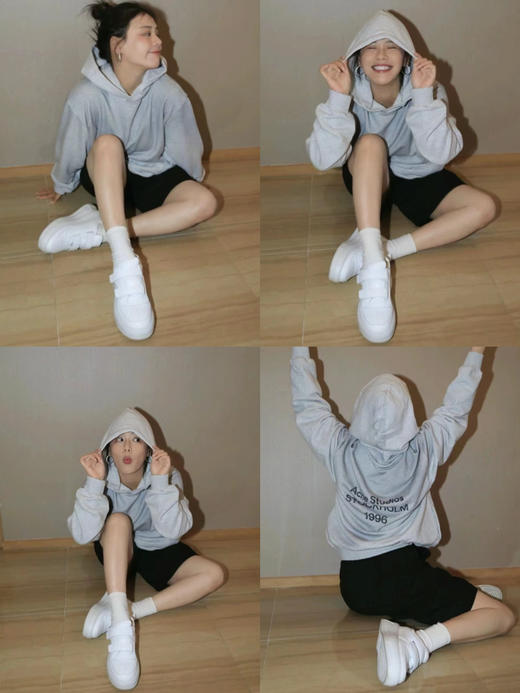 85-10 马思纯 渠道货 AC 24秋冬 笑脸面包鞋 超轻厚底魔术贴小白鞋 巨好穿 商品图0