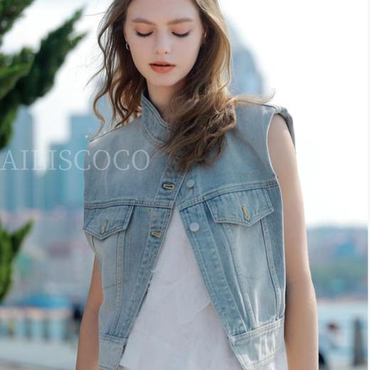 AILISCOCO夏季牛仔马甲 | 立体剪裁 藏肉显瘦 面料细腻柔软 厚度适中 一年穿三季 商品图4