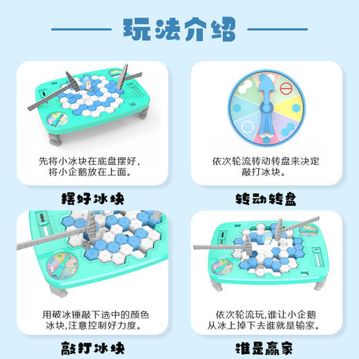 【拯救企鹅敲冰块 趣味互动 游戏道具】拯救企鹅破冰玩具 益智敲冰块智力积木 儿童动脑桌面亲子小游戏互动 孩子用敲敲棒敲打冰块 玩耍过程中还能锻炼孩子手腕转动能力-QQ 商品图3