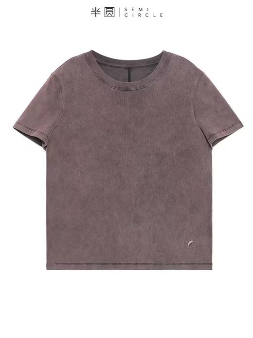 半圆/D24201073/小众短袖简约宽松t恤 商品图3
