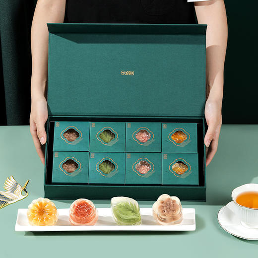 已售罄【悠享时金秋宝月水晶月饼】月饼礼盒装440g独立包装 中秋节送礼品 商品图3