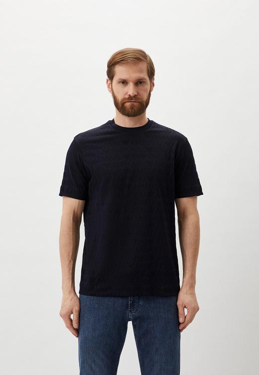 【特惠秒】Emporio Armani 男士全棉针织雕花logo商务休闲短袖T恤 11898 商品图0