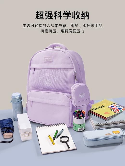 可学装备-eland kids衣恋童装书包小学生男女童4-6年级减压护脊防泼水书包 商品图1