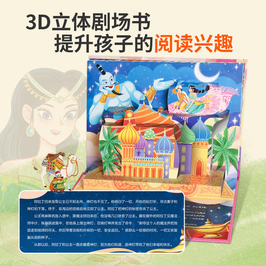 【非点读】格林童话+安徒生童话+一千零一夜+中国神话故事+中国经典故事+成语故事+西游记3D立体剧场书（共56册） 商品图9