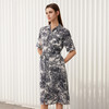 【水墨印花真丝连衣裙】24年春夏新品女士100%桑蚕丝系带收腰衬衫款裙子 商品缩略图2