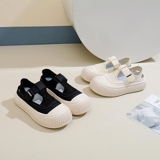 【上脚超软！！】CuckooBird魔术贴镂空小白鞋 轻盈柔软 俏皮减龄时尚百搭 防滑耐磨 舒适透气 商品图5